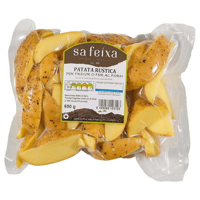 Rustic fresh potato in slices