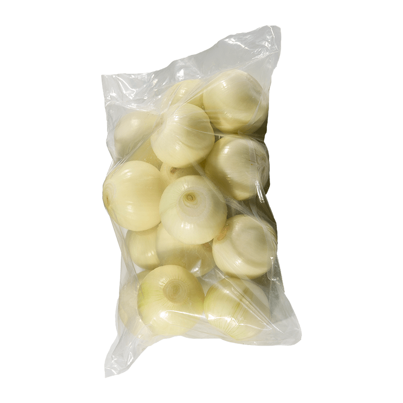 Peeled white onion