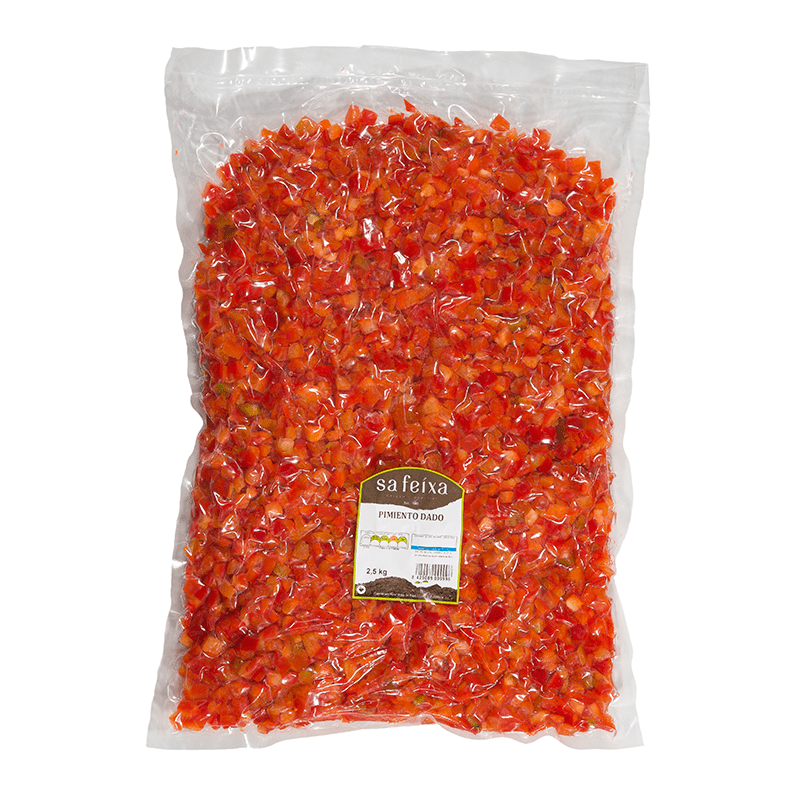 Red pepper cubes